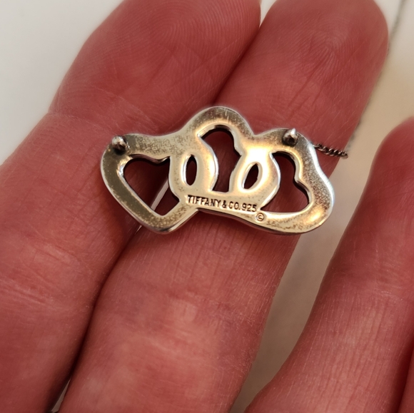 - Tiffany and Co Three Heart Necklace - Picture 3 of 8